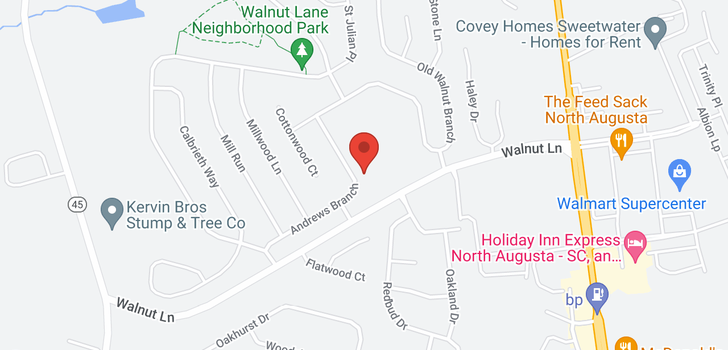 map of 208 Andrews Branch North Augusta, SC 29860